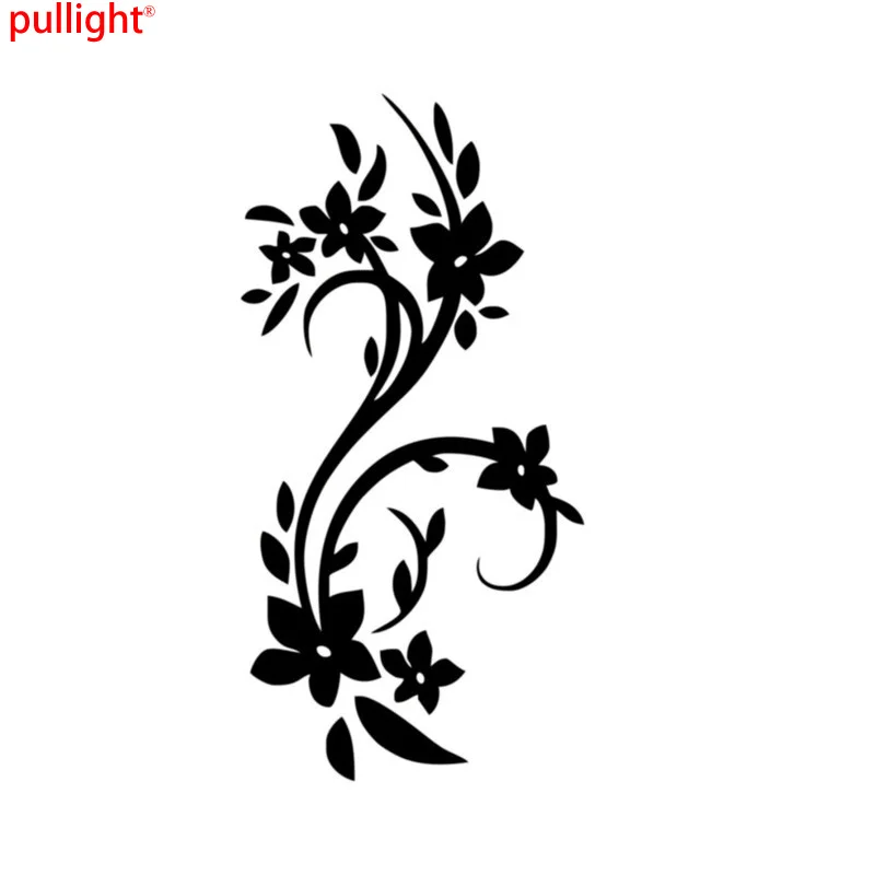 

9*17.7CM Funny Car Stickers Flower Vine Cartoon Motorcycle Vinyl Decals
