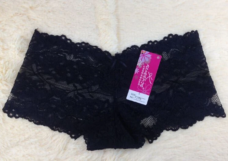 Women's Sexy Lace Boxer Briefs Bow-knot See Through Underwear Panties Knickers Free Shipping | Женская одежда