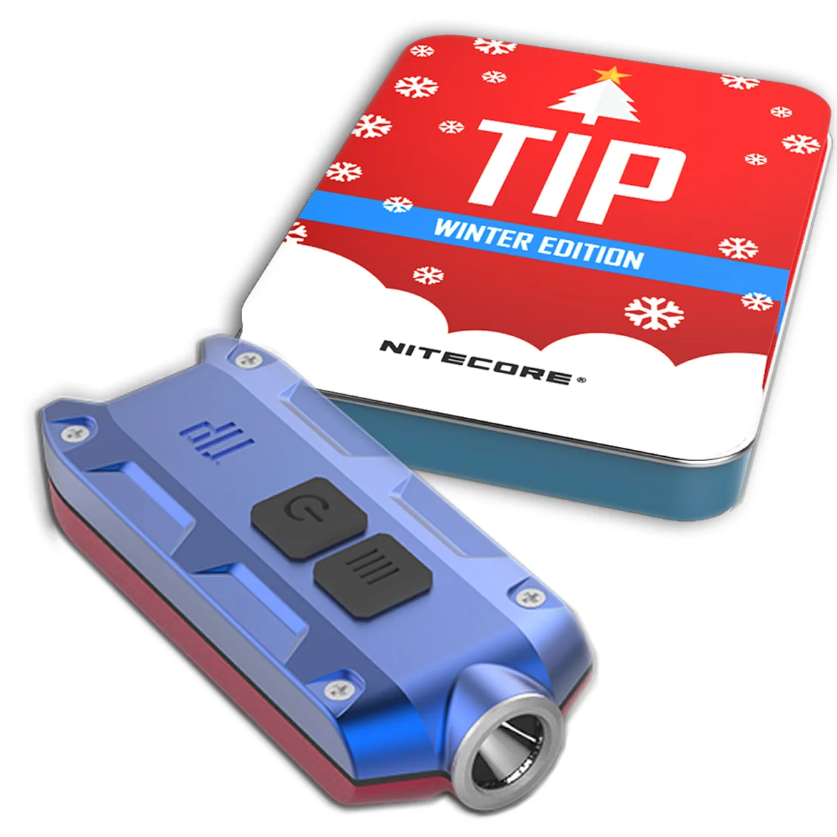 NITECORE металлический мини фонарик с кнопками зарядкой от USB праздничная подарочная