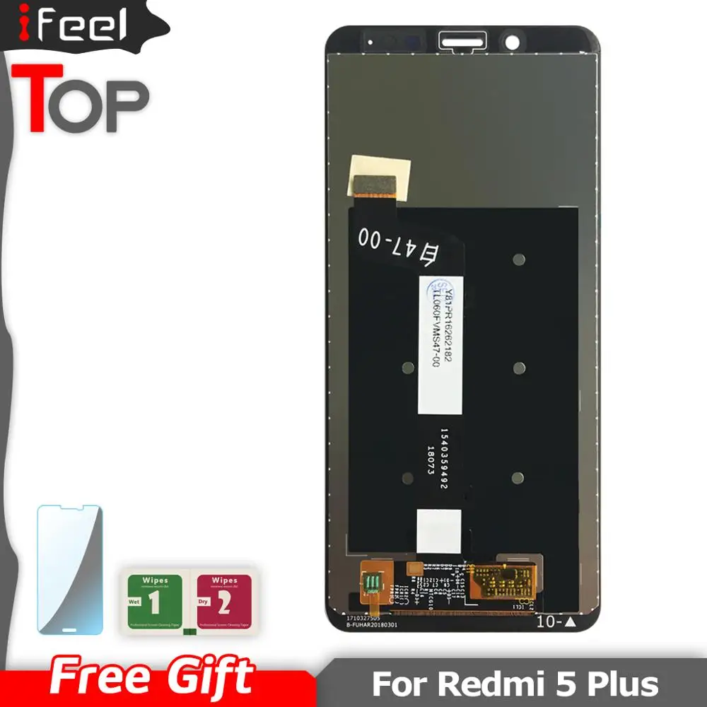 Новый ЖК дисплей для Xiaomi Redmi 5 Plus с сенсорным экраном и дигитайзером в сборе рамкой