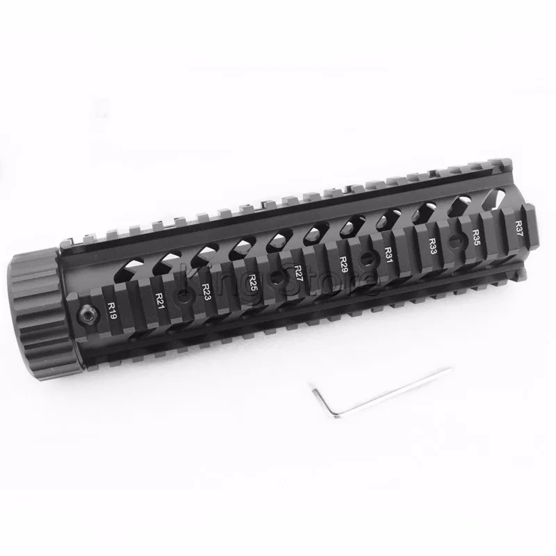 Пейнтбол страйкбол " 9" 1" M16 M4 AR-15 Quad Rail Handguard бесплатно поплавок принадлежности для охоты. 223/5,56 Пикатинни Quad Rail