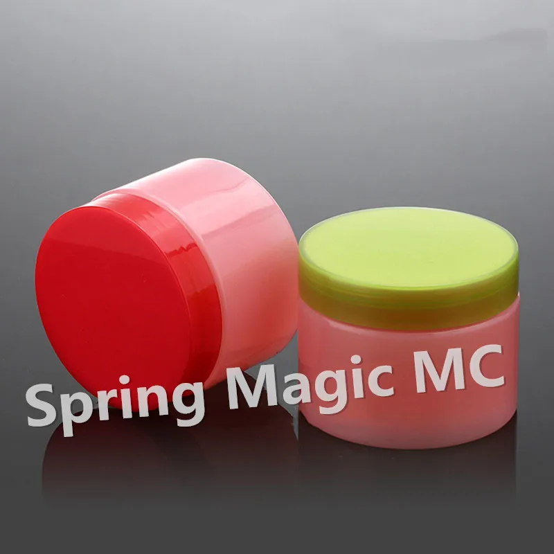 120 г розовые темно кремовые банки с зеленой/красной пластиковой крышкой