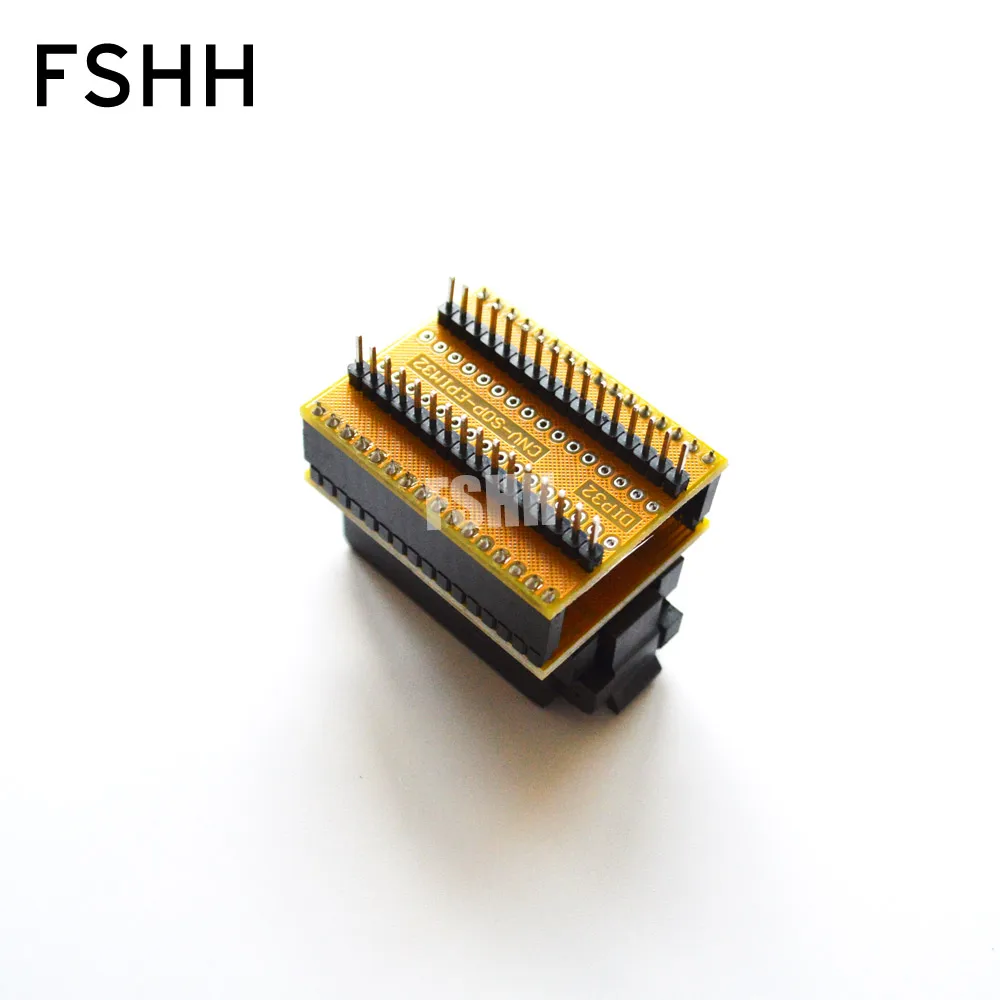 FSHH SOP32 to DIP32 Programmer Adapter  FP32/SOIC32 Adapter SOP32 ic test socket width=14.2mm