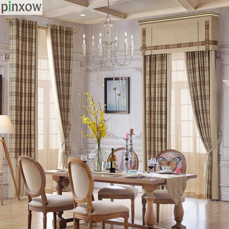 Плед шторы для гостиная хаки простыня спальня роскошные Шотландии столовая окна