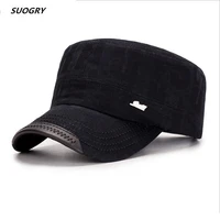 suogry 100 cotton unisex flat roof military hats for men tactical cap army hat women snapback bone brand gorroas