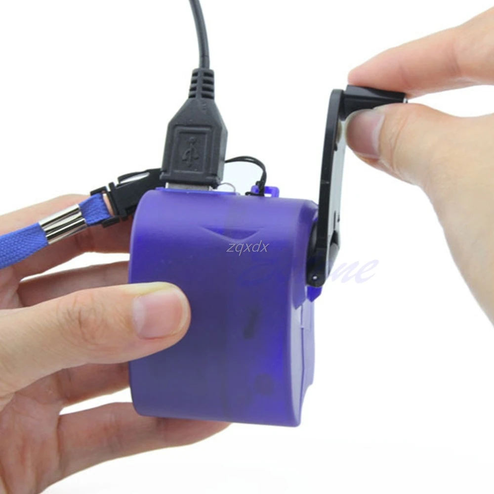 Динамо-генератор с ручкой USB-зарядное устройство для мобильного телефона