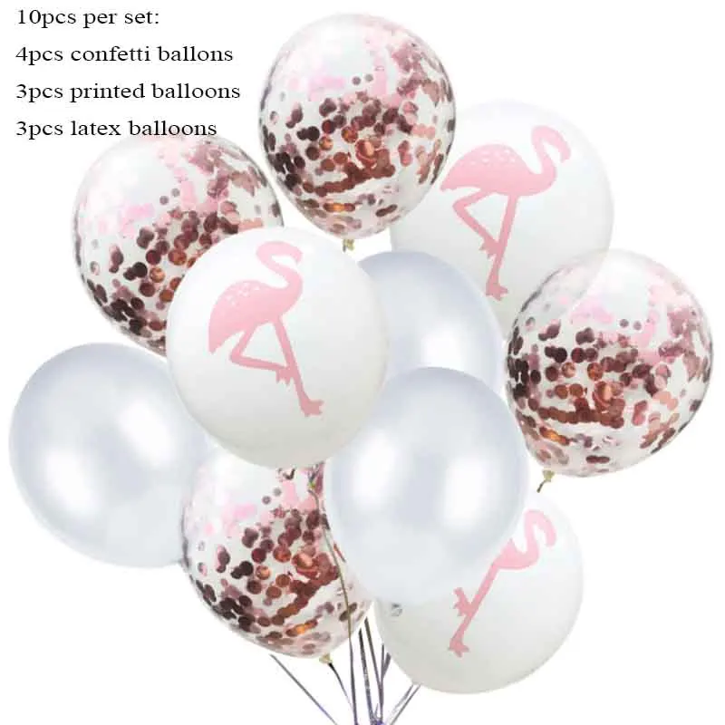 Flamingo globos Фламинго воздушные шары на день рождения металлические Фламинго вечерние конфетти для воздушного шара балон ананас день рождения деко Гавайская тропическая Globos XN - Цвет: Flamingo globos