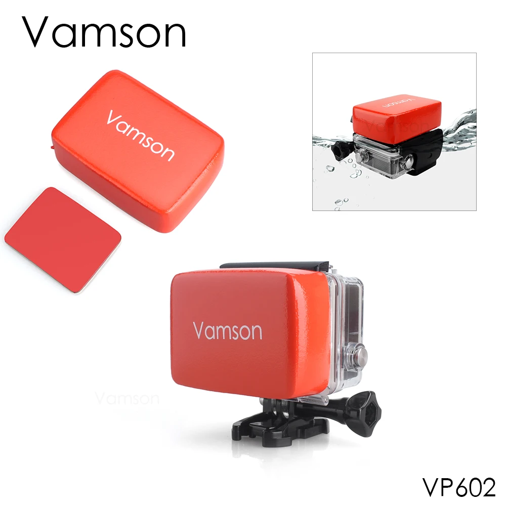 Поплавок Vamson для Go Pro Hero 8 7 плавающая коробка с клейкой наклейкой на раковину GoPro 5 6