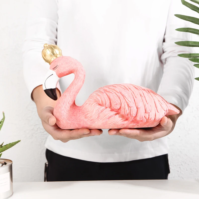 1 аппликации статуя Фламинго Милая скульптура животного украшение домашний