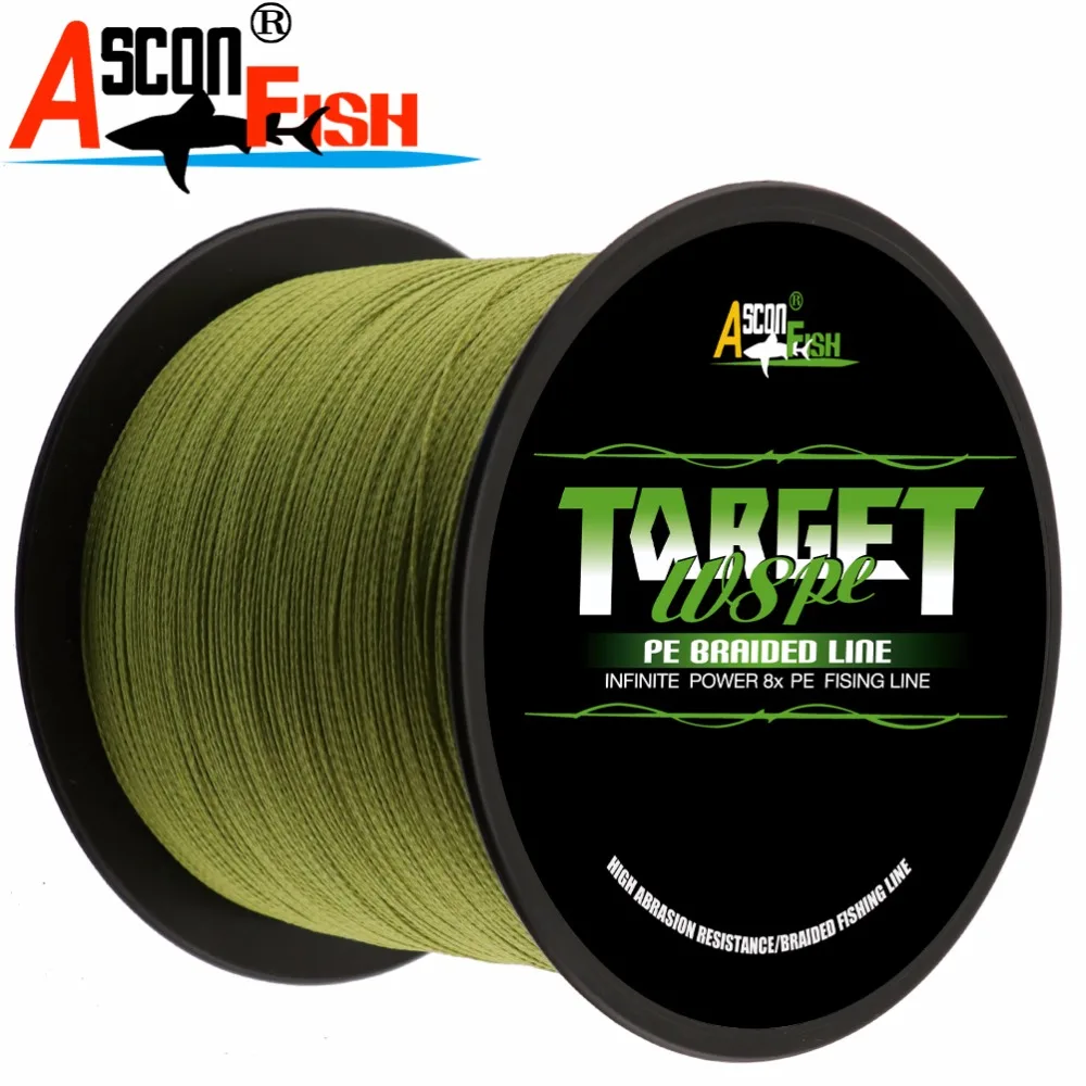 Рыболовная плетеная леска Ascon 8 нитей 1500 м|fishing braid|fishing lines 8fishing line strands |