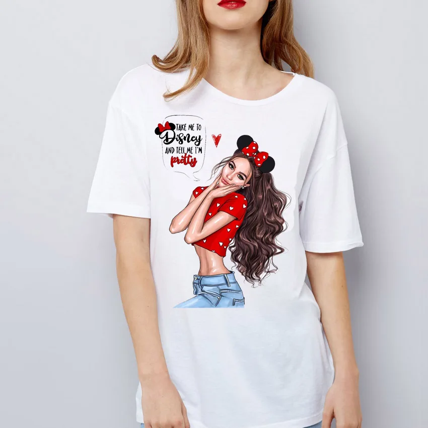 2019 летние женские футболки с рисунком Vogue для девочек топы коротким рукавом