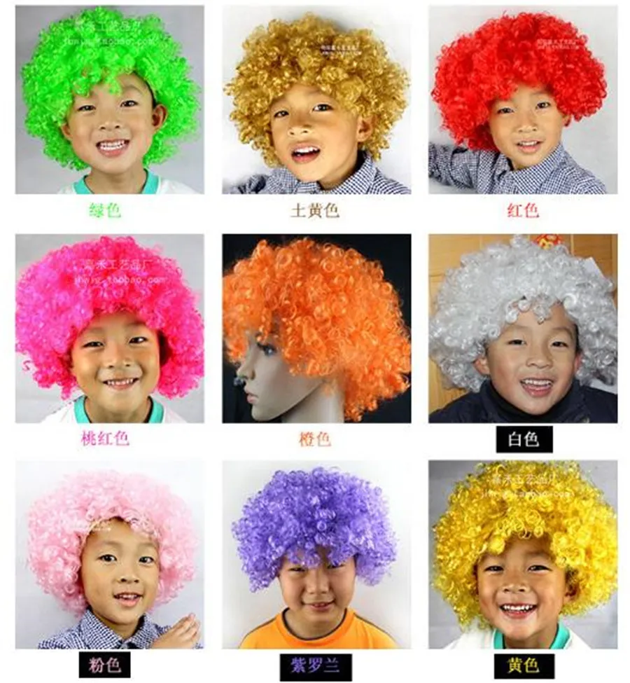 Поклонников футбола футбольный цветные волосы происхождение парик изображением