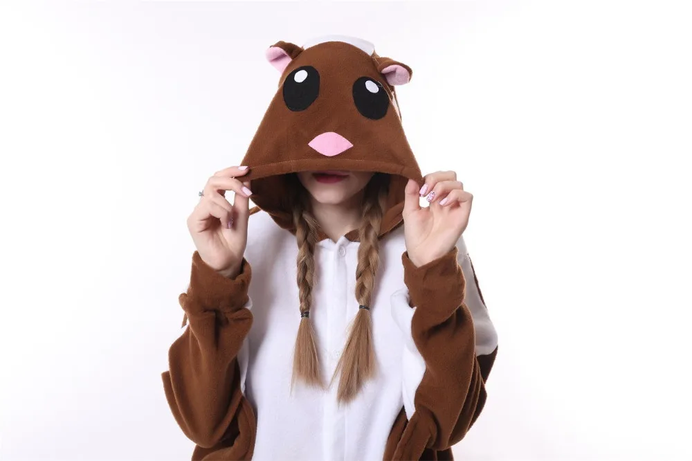 Пижама с изображением летящей белки унисекс для взрослых костюм костюмированной