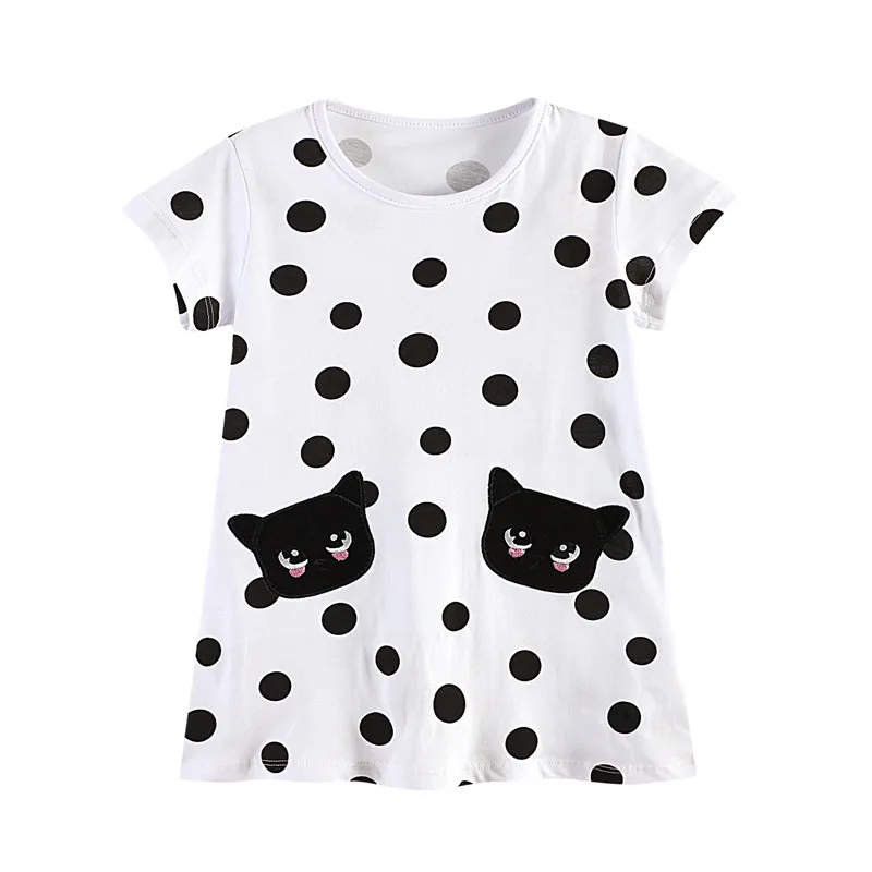 Jumping meters new dot baby girls dresses kids cute short sleeve summer dress style clothing top quality | Детская одежда и обувь