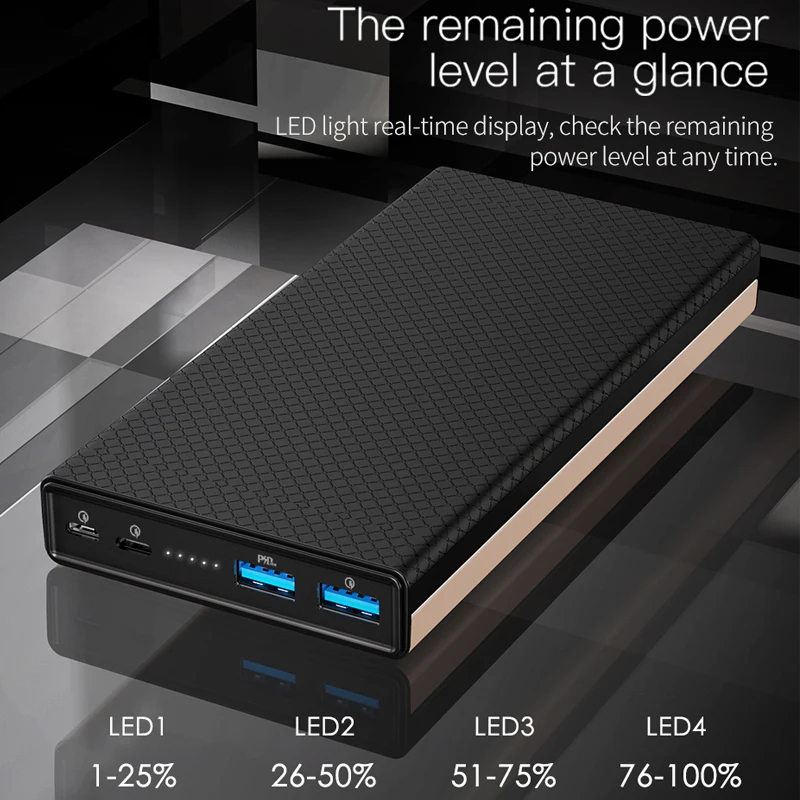 HOCO 30000 мАч Внешний аккумулятор 18 Вт usb type C внешние аккумуляторы QC3.0 PD Двусторонняя Быстрая Зарядка Внешний аккумулятор светодиодный дисплей зарядное устройство для мобильного телефона