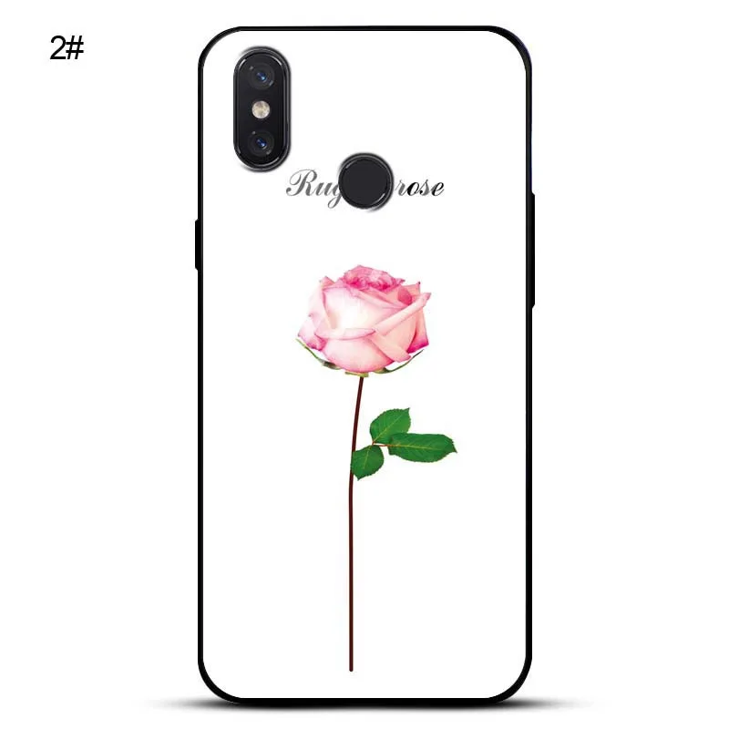 Чехол из закаленного стекла с цветком для Xiaomi Mi 8 SE Lite 5X A1 6X A2 6 5S Plus Mix 2S 3 Max 2 Чехлы