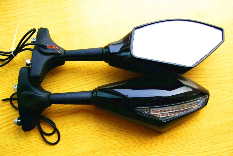 Зеркала заднего вида со светодиодными сигнальными лампами поворота мотоцикла