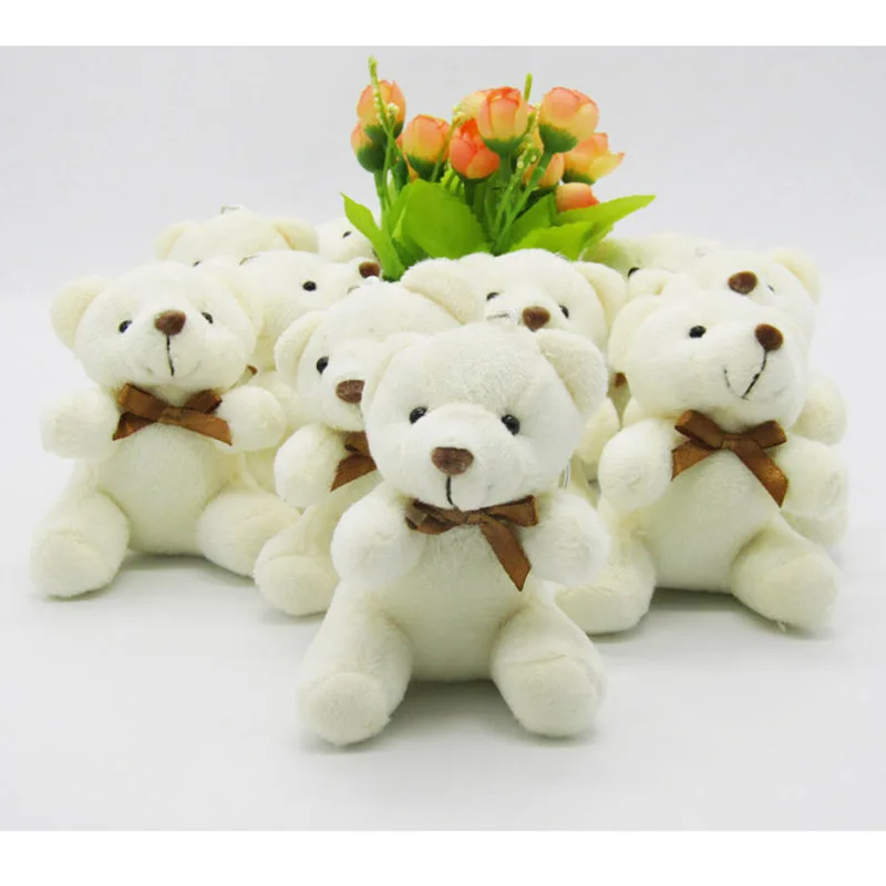 Мини плюшевый мишка 40 шт./лот мягкие игрушки 10 см маленький подвеска pelucia детский
