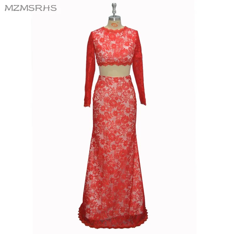 MZ MSRHS элегантное платье с глубоким вырезом длинными рукавами и русалочкой 2