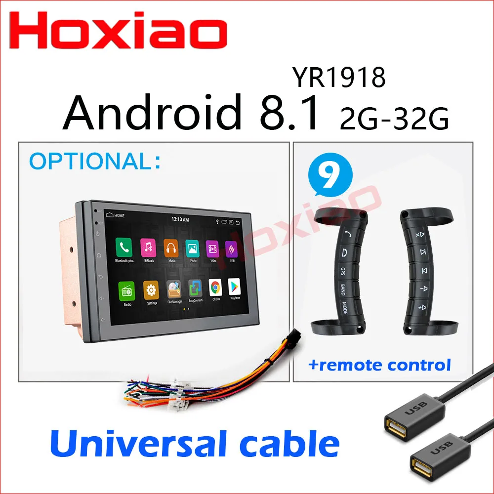 2G-Steering Восьмиядерный 2G+ 32G Android 8,1 RDS автомобильный Радио Стерео " 2 Din Универсальный Автомобильный плеер gps навигация Wifi Bluetooth аудио плеер - Цвет: 2G-Steering
