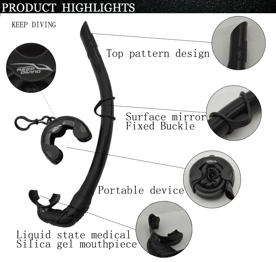 Полностью силиконовая дыхательная трубка для погружений.|breathing tube|free diving snorkelscuba