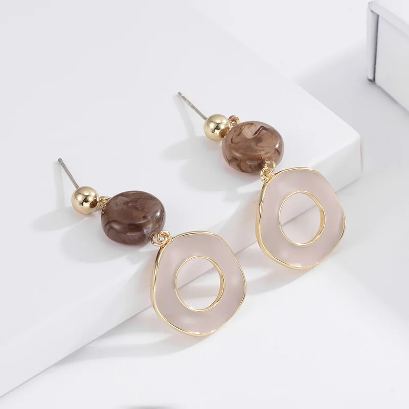 HONGYE Смола длинная водяная капля серьги для женщин Модные ювелирные изделия