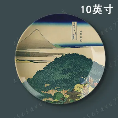 10 дюймов Fu Yue тридцать шесть видов Hokusai праздник день Тип декоративная тарелка подвесная тарелка Керамическая Тарелка декоративная тарелка настенная - Цвет: 13