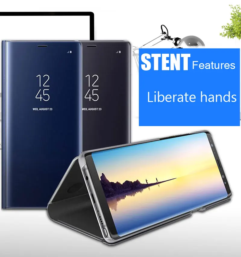 Smart View стоят флип чехлы для samsung Galaxy J4 J6 J8 A6 плюс 2018 Телефон чехол J2 j3 J5 J7 Prime 2016