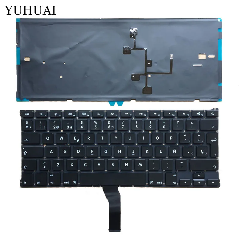 sp para Macbook Novo Teclado A1369 Espanhol Portátil Retroiluminado Md231 Md232 Mc503 Mc504 2011-15 Anos Air 13 A1466