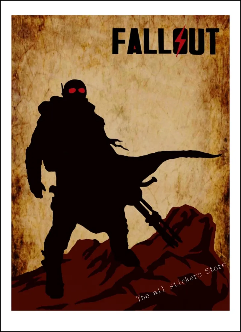 Fallout 4-DLC Nuka world. Fallout 3 4 игровой постер домашний интерьер украшение крафт-игра постер рисунок core наклейки на стену/9005 - Цвет: 9