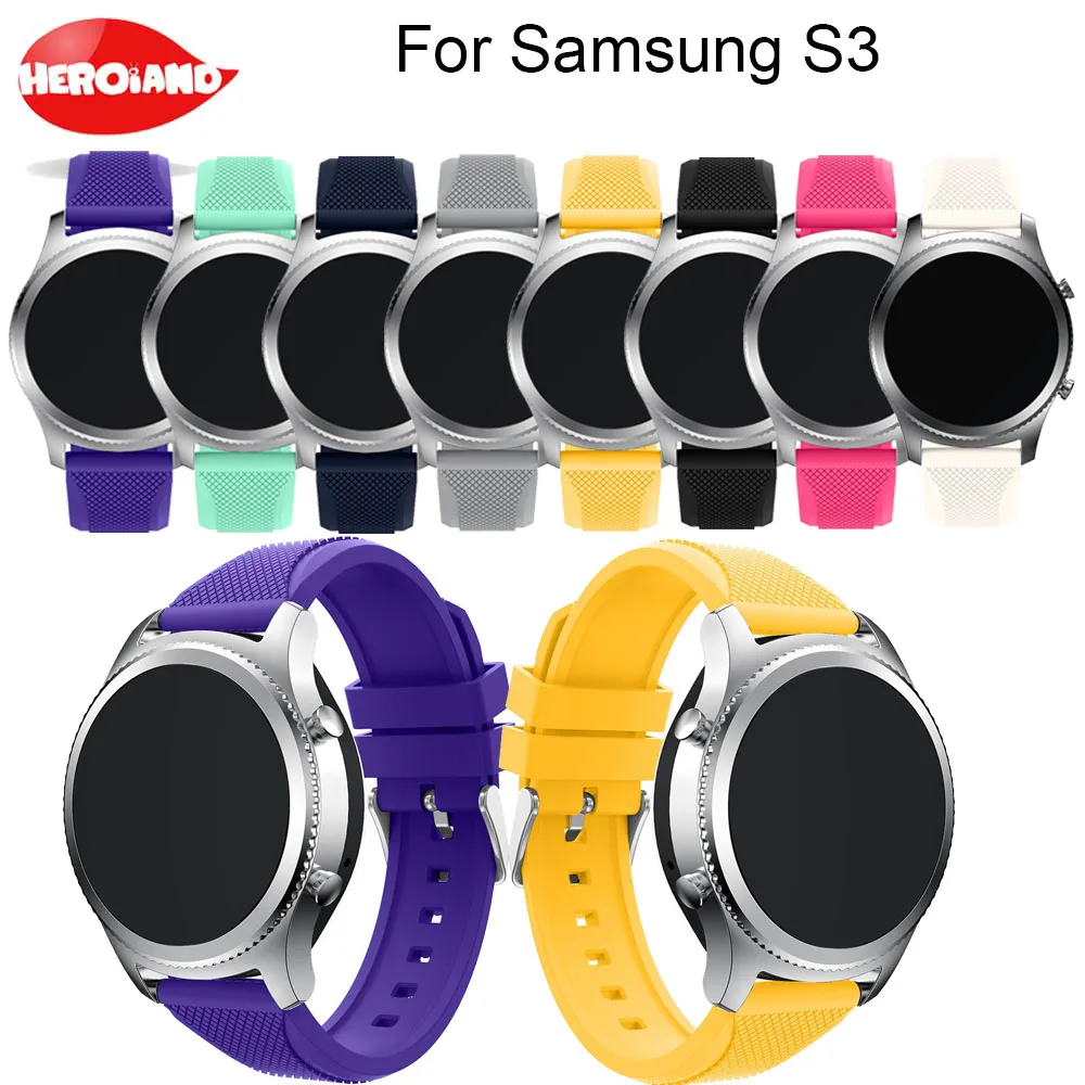 Ремешок силиконовый для Samsung Galaxy Gear S3 Classic SM R770 Frontier R760 спортивный браслет умных