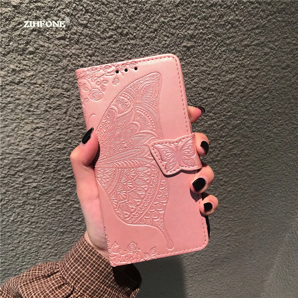 For Samsung Galaxy J2 Core J4 2018 Plus Cases Cover Leather Flip Shockproof for J6 wallet flowers |