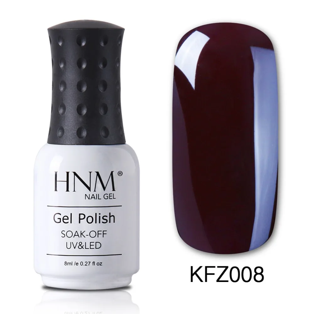 Гель лак для ногтей HNM кофейно коричневый полуперманентный УФ 8 мл|gel polish uv|nail gel