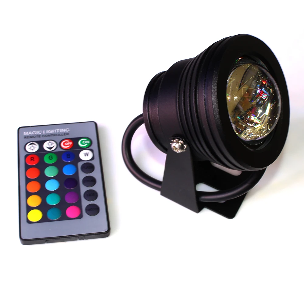 

10W LED underwater light AC85-265V fountain lamp led pool pond lights waterproof IP68 Convex Glass red green blue warm white rgb