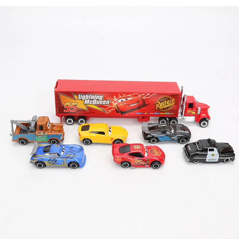7 шт./компл. disney "Тачки 3 игрушки Lightning McQueen Джексон Storm Mater Мак дядя грузовик 1:55 литья под давлением Металл Модель автомобиля для мальчиков, подарки