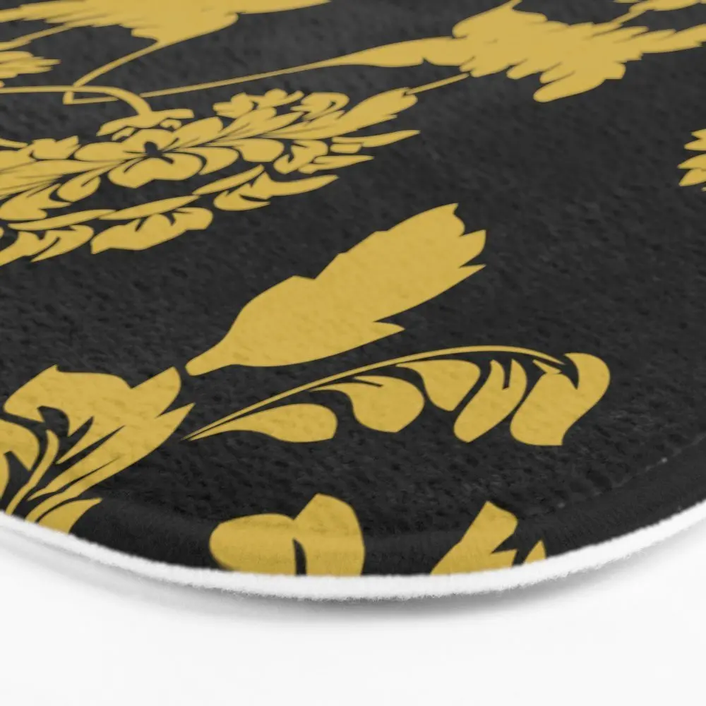 Викторианский Цветочные (черный и золотой) Для ванной Коврики 21 &quotx 34&quot|mat mat|floral