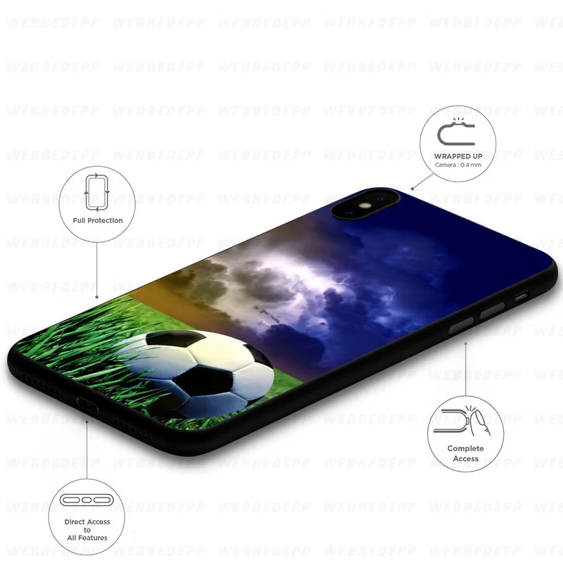 WEBBEDEPP футбольный мяч мягкий чехол для Huawei Mate Honor 20 6A 7A 7C 7X 8 9 9X 10 View Lite Pro 30 |