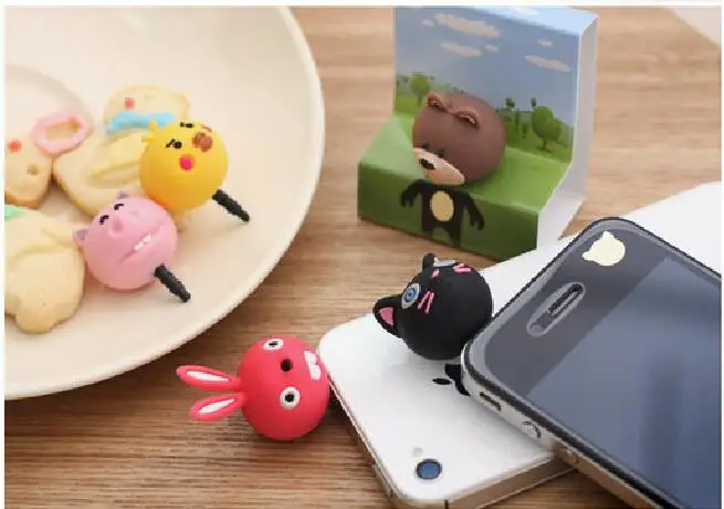Универсальная заглушка для Наушников Bear/Chick/Piglet/Kitten 3 5 мм порта гарнитуры|plug