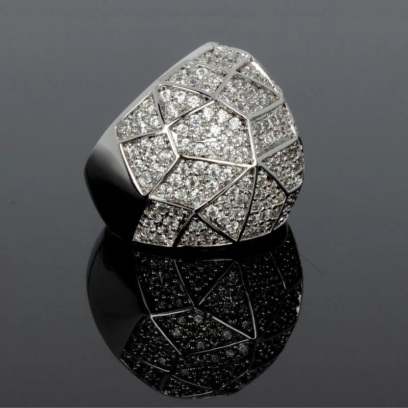 2018 г. Новые брендовые Для женщин Делюкс купол Форма Свадебные Кольца Одежда