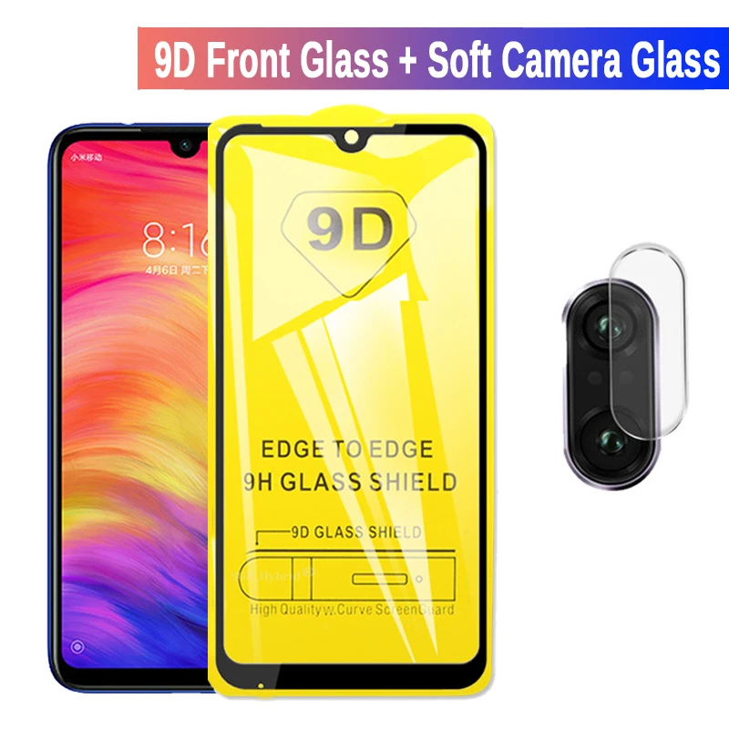 9D полный клей для Xiao mi Red 7 Note Закаленное стекло Защитная пленка камеры на красный