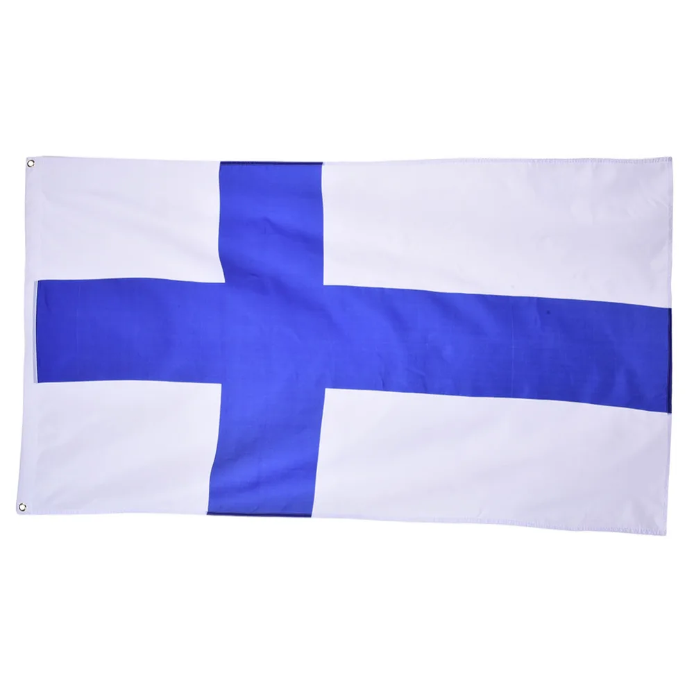 Новый полиэфирный флаг Финляндии Национальный висячий баннер для праздничных