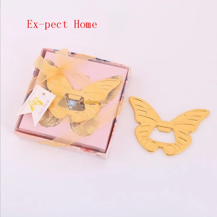 Online 100 Stücke Hochzeit Geschenke Für Gäste Von Gold Schmetterling Flasche Opener Gefälligkeiten Für Braut Duschen Und Gold Hochzeit Souvenirs