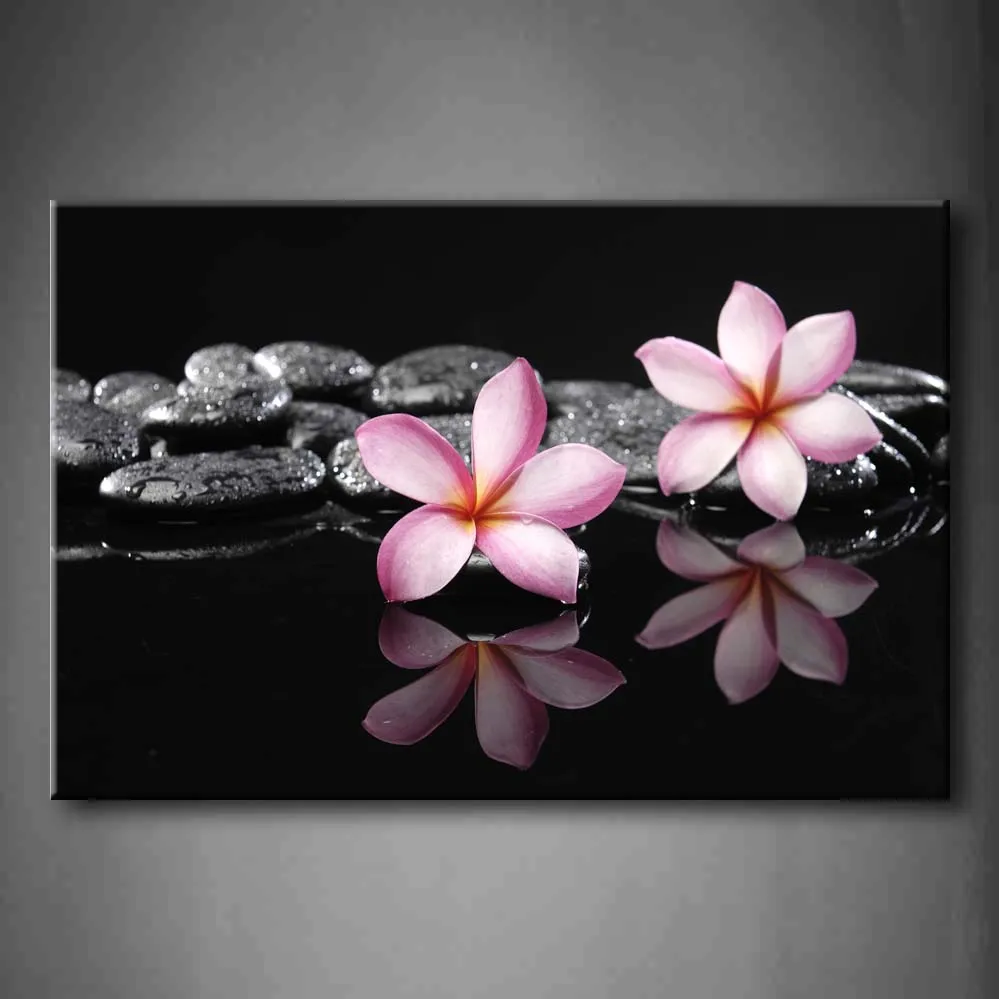 1 панель без рамки настенные художественные фотографии Frangipani Zen камни холст