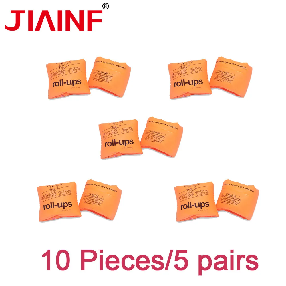 JIAINF Надувное оранжевое кольцо для плавания для детей, вечерние плавающие игрушки, милый поплавок для бассейна для детей, 10 шт./5 пар