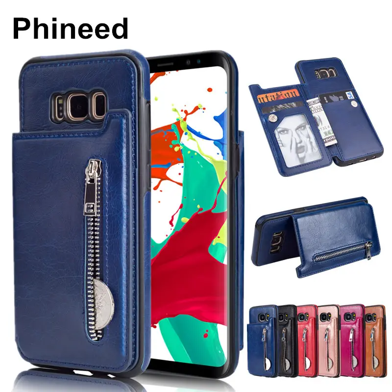 

Phone Coque Cover Case for Samsung Galaxy S8 S9 Plus S7 Edge Note 8 S8Plus S9Plus With Luxury PU Leather Wallet Card Pocket