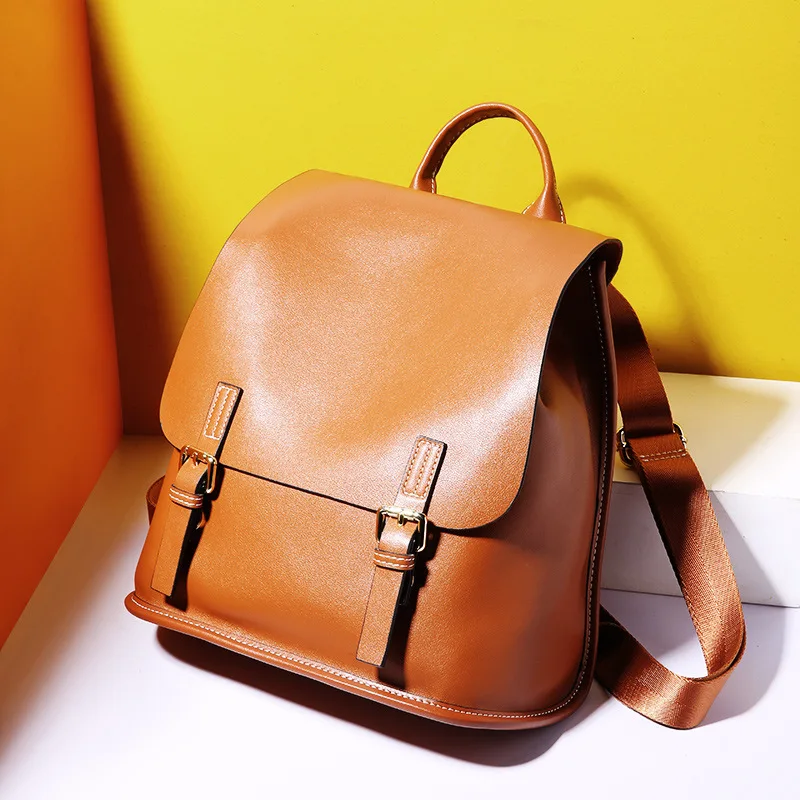 DIENQI 2020 New Arrival Vintage Genuine Leather Women Backpacks Bagpack Big Capacity School Backpack for Teenage Girls sac a dos | Багаж и