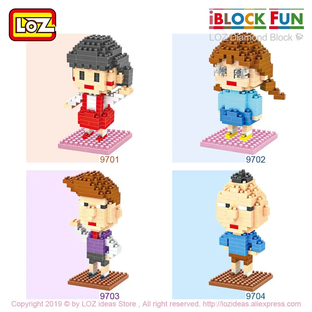 LOZ алмазные блоки японского аниме фигурки Kawaii девушки персонажи Кирпичи DIY