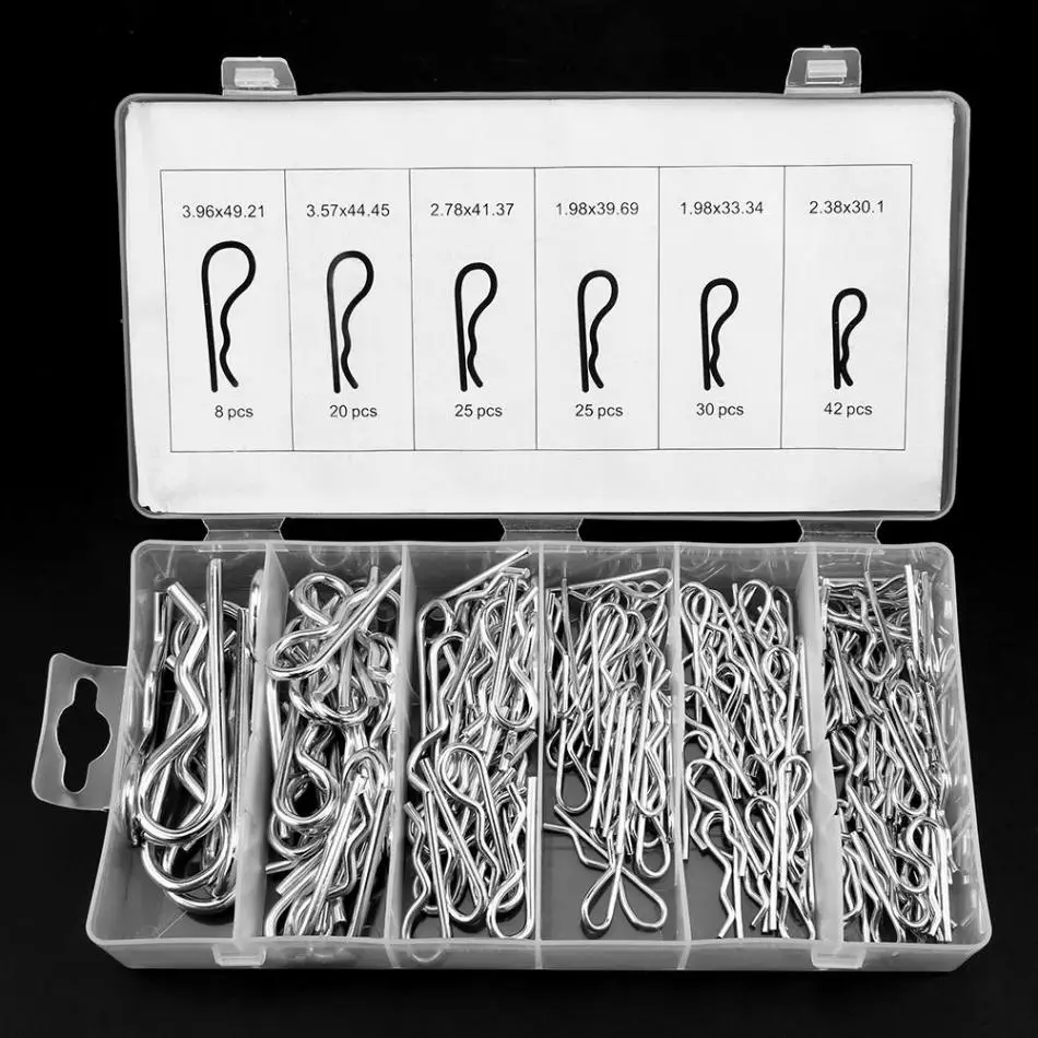 150 шт. штифты для трактора 6 разных размеров в пластиковой коробке|pin clips|r clip pincotter