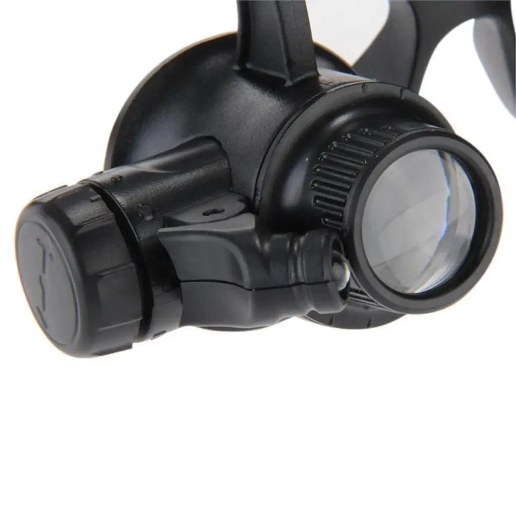 New Magnifying Glass 10X 15X 20X 25X Eye Jewelry Watch Repair Magnifier Glasses With 2 LED Lights Loupe Microscope | Инструменты