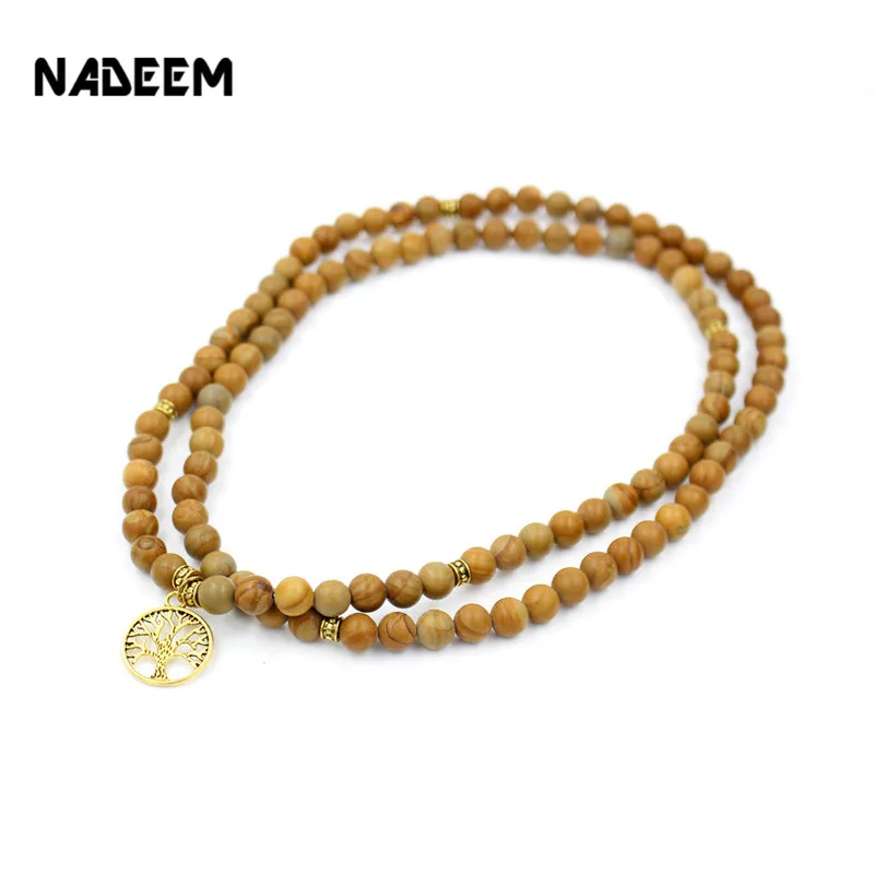 Женский и мужской браслет nadem эластичный из 108 элементов 8 мм|bracelet tree|bead braceletprayer beads